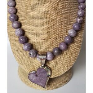 Desert Rose Trading 925 Sterling Purple Valentine's Day Heart Necklace Southwest